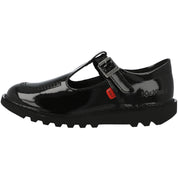 Kickers Kick T Black School Shoes