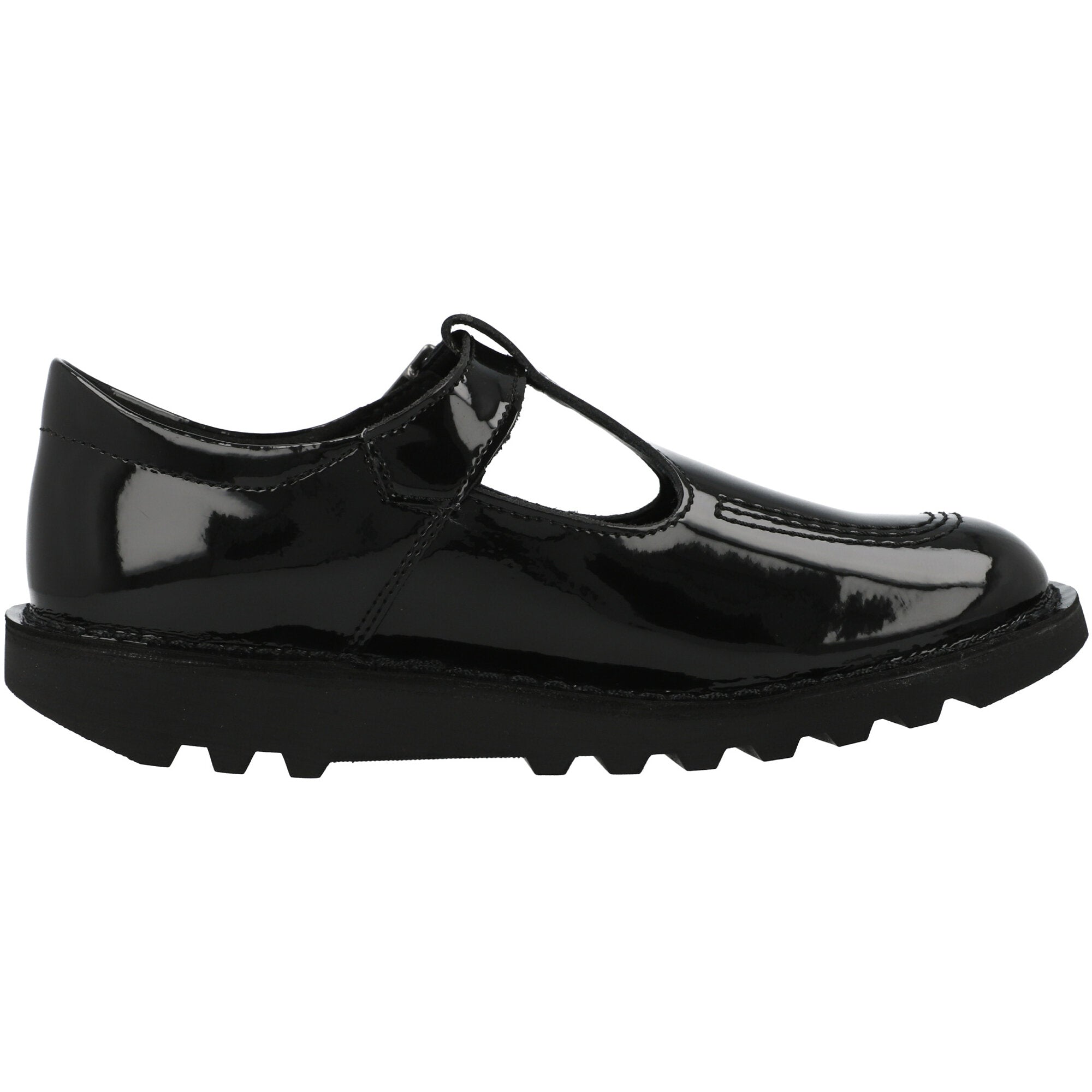 Kickers Kick T Black School Shoes