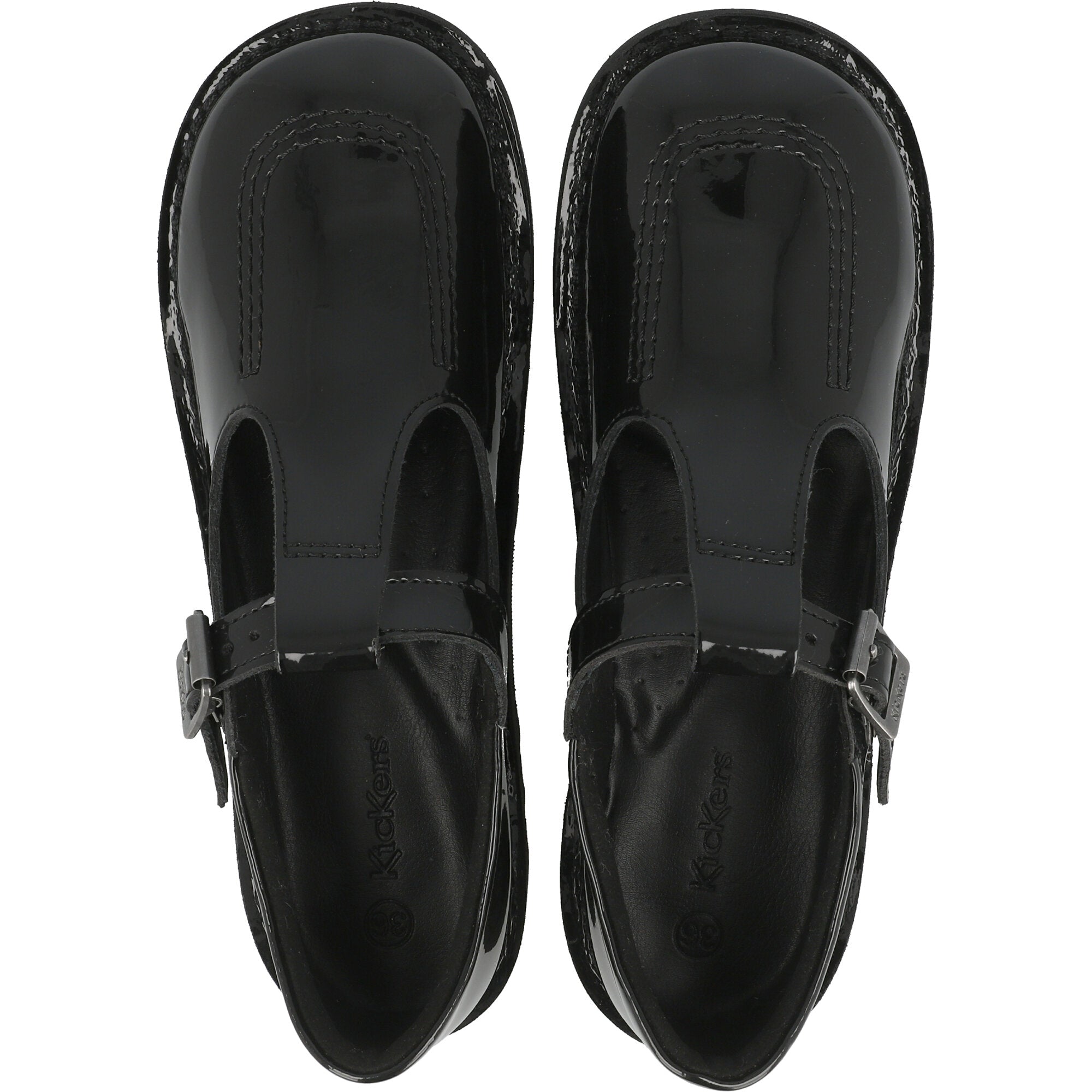 Kickers Kick T Black School Shoes