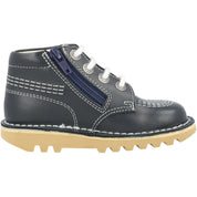 Kickers Kick Hi Zip Navy Ankle Boots