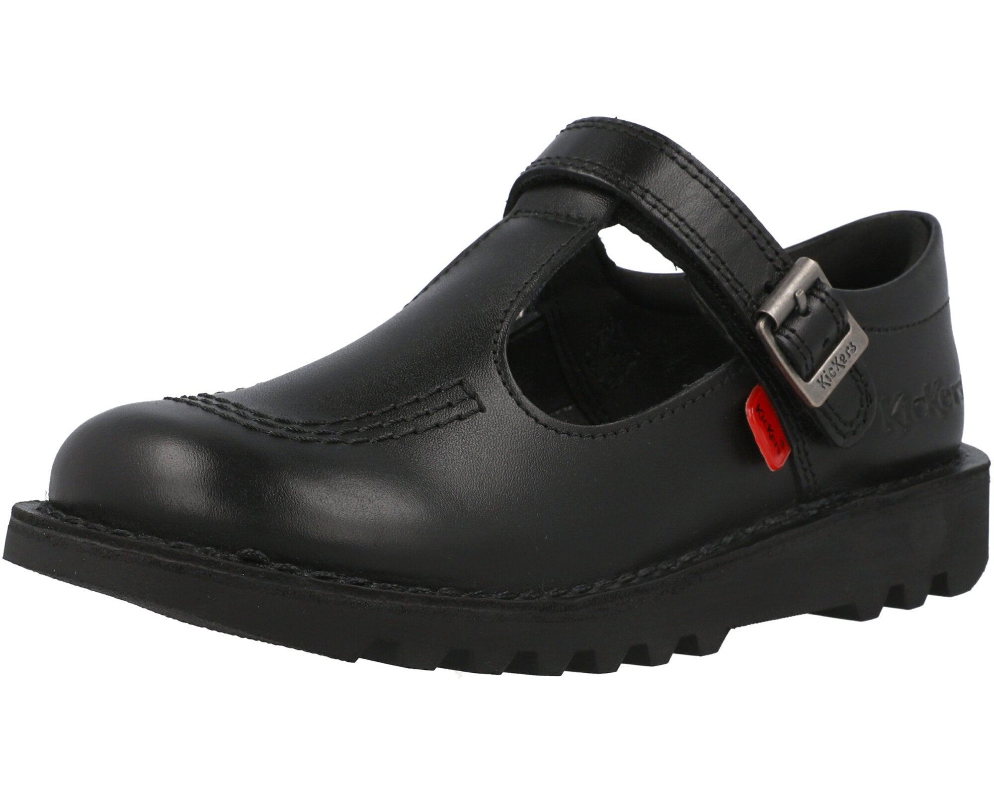 Kickers Kick T Bar Black Shoes