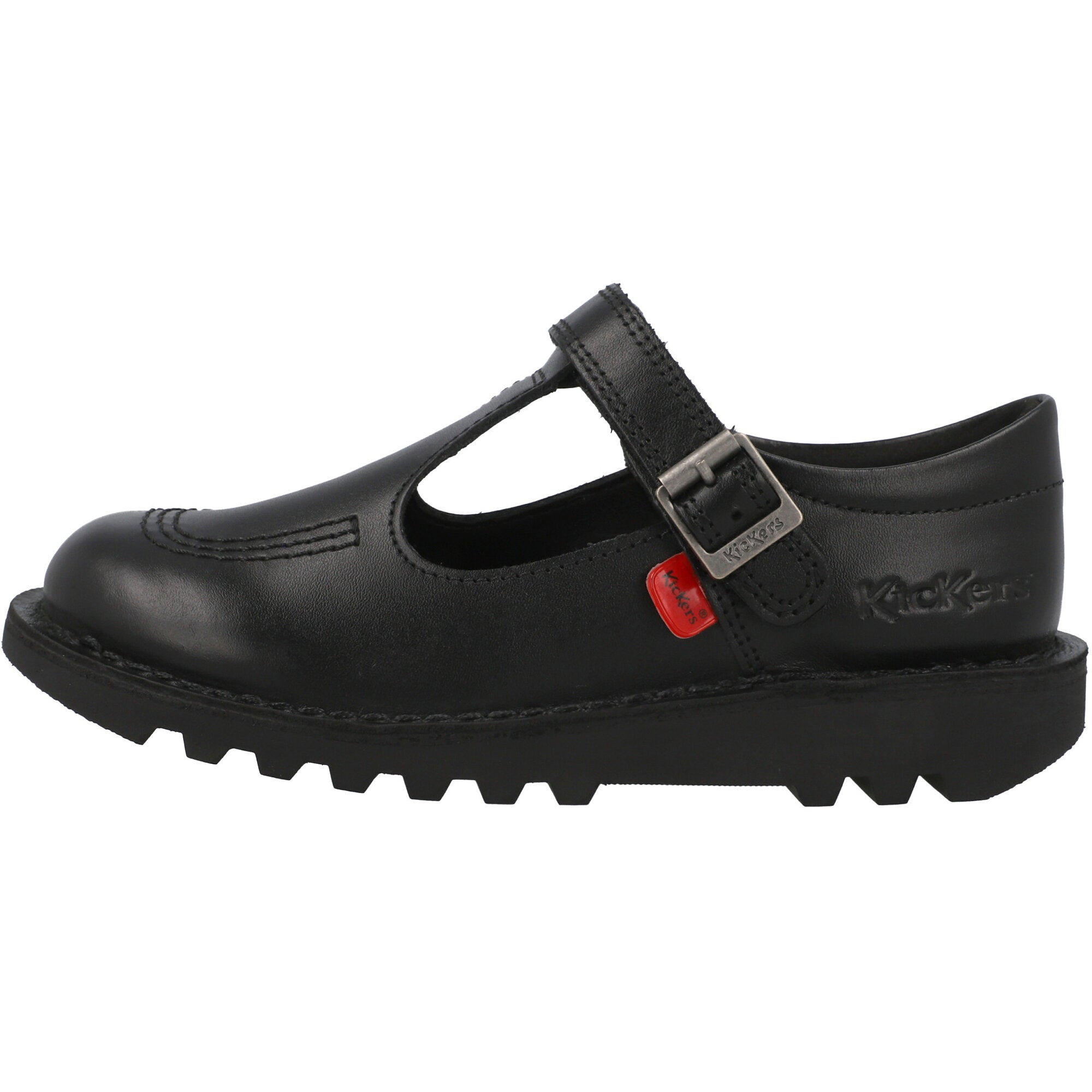 Kickers Kick T Bar Black Shoes