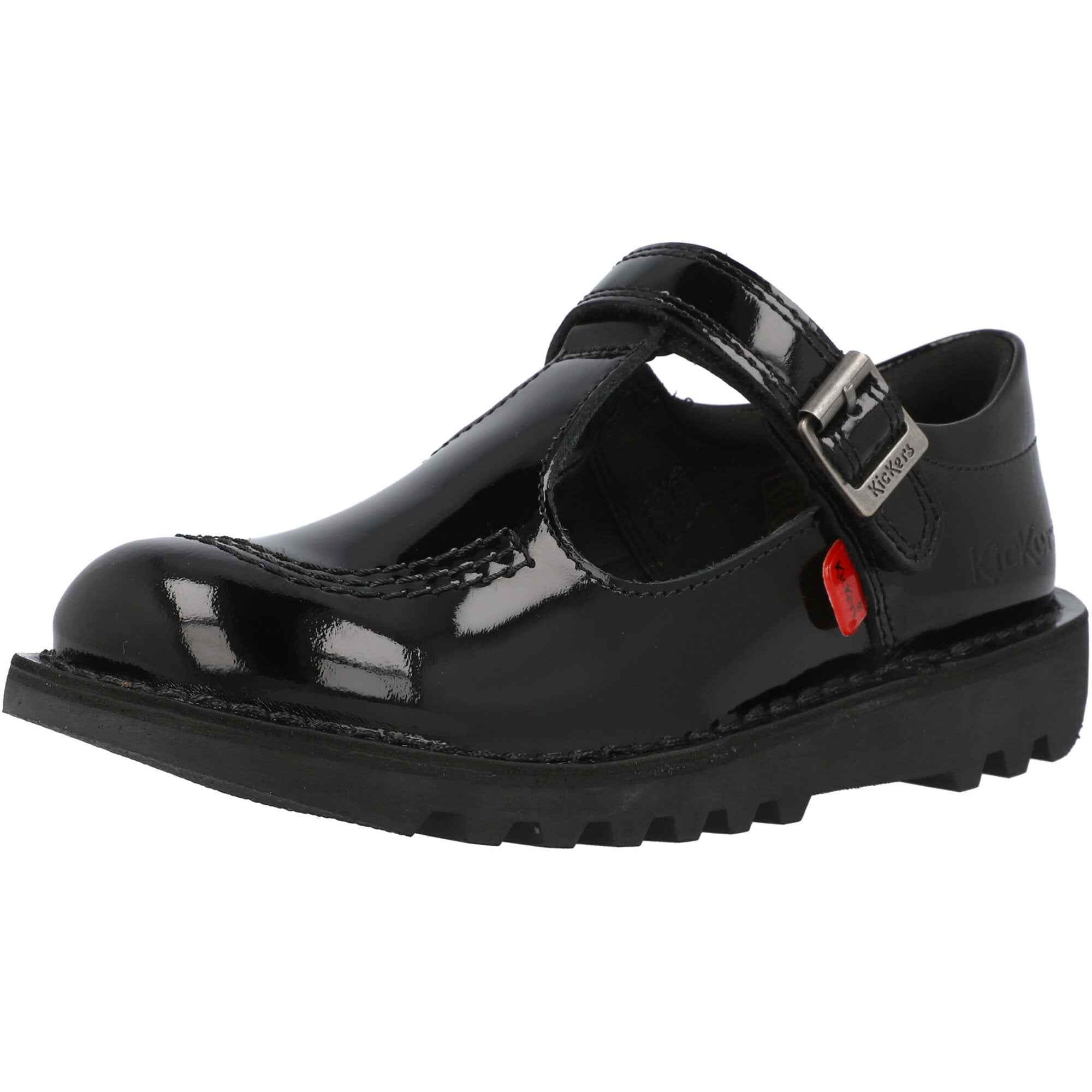 Kickers Kick T-bar Black Shoes