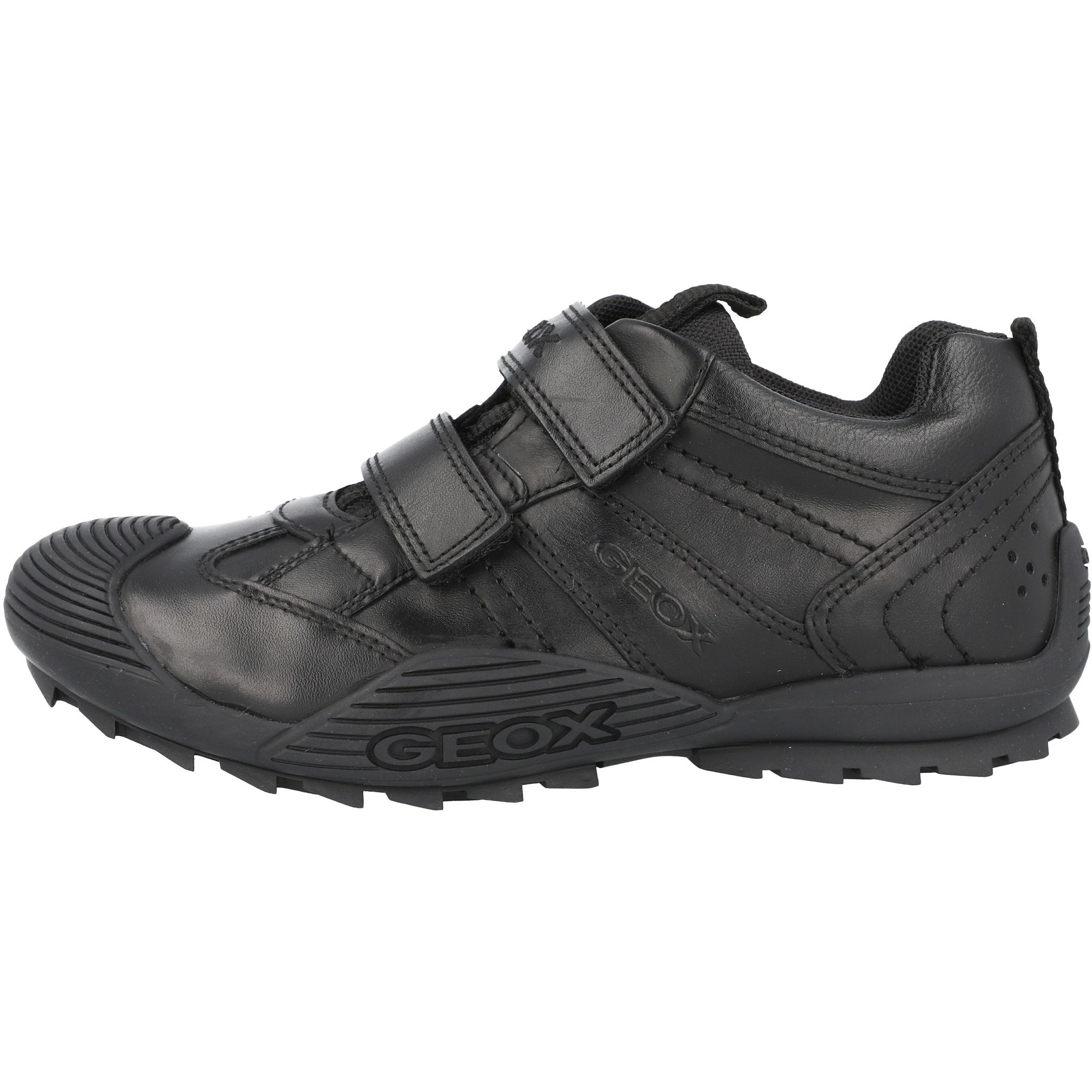 Geox J Savage Black School Shoes