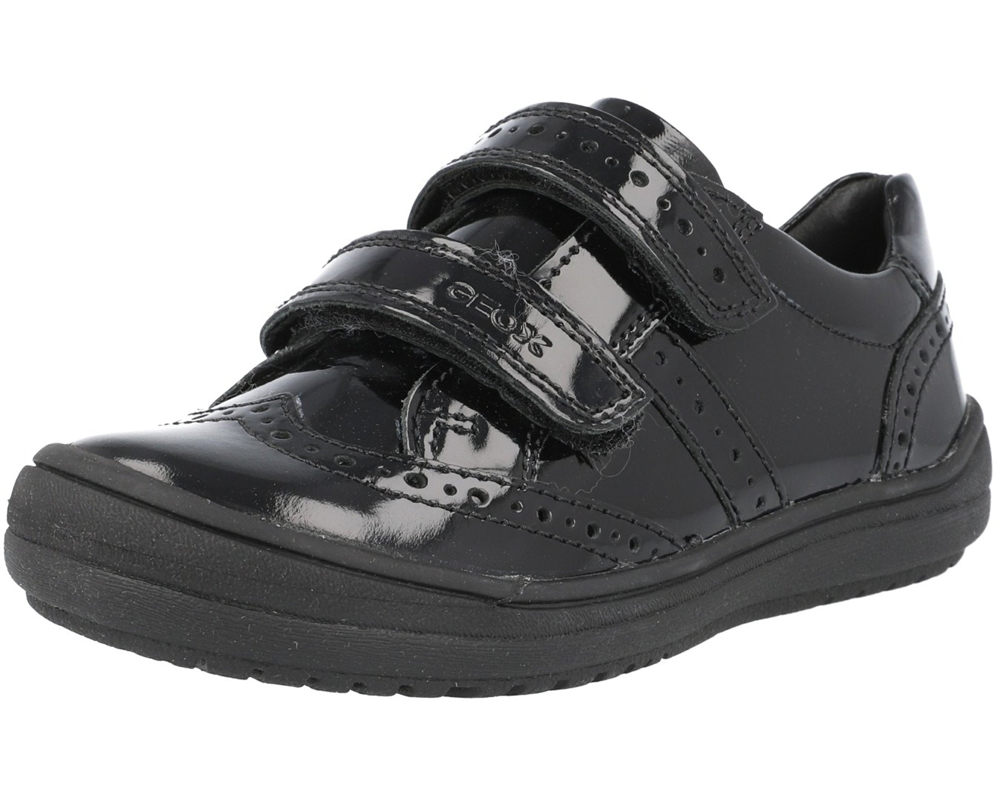 Geox J Hadriel G Black School Shoes