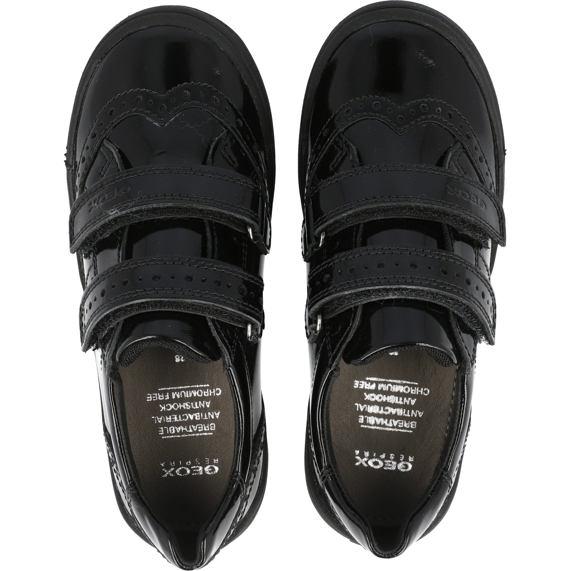 Geox J Hadriel G Black School Shoes