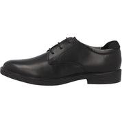 Geox Zheeno Black Leather School Shoes