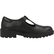 Geox Casey Black T-Bar School Shoes