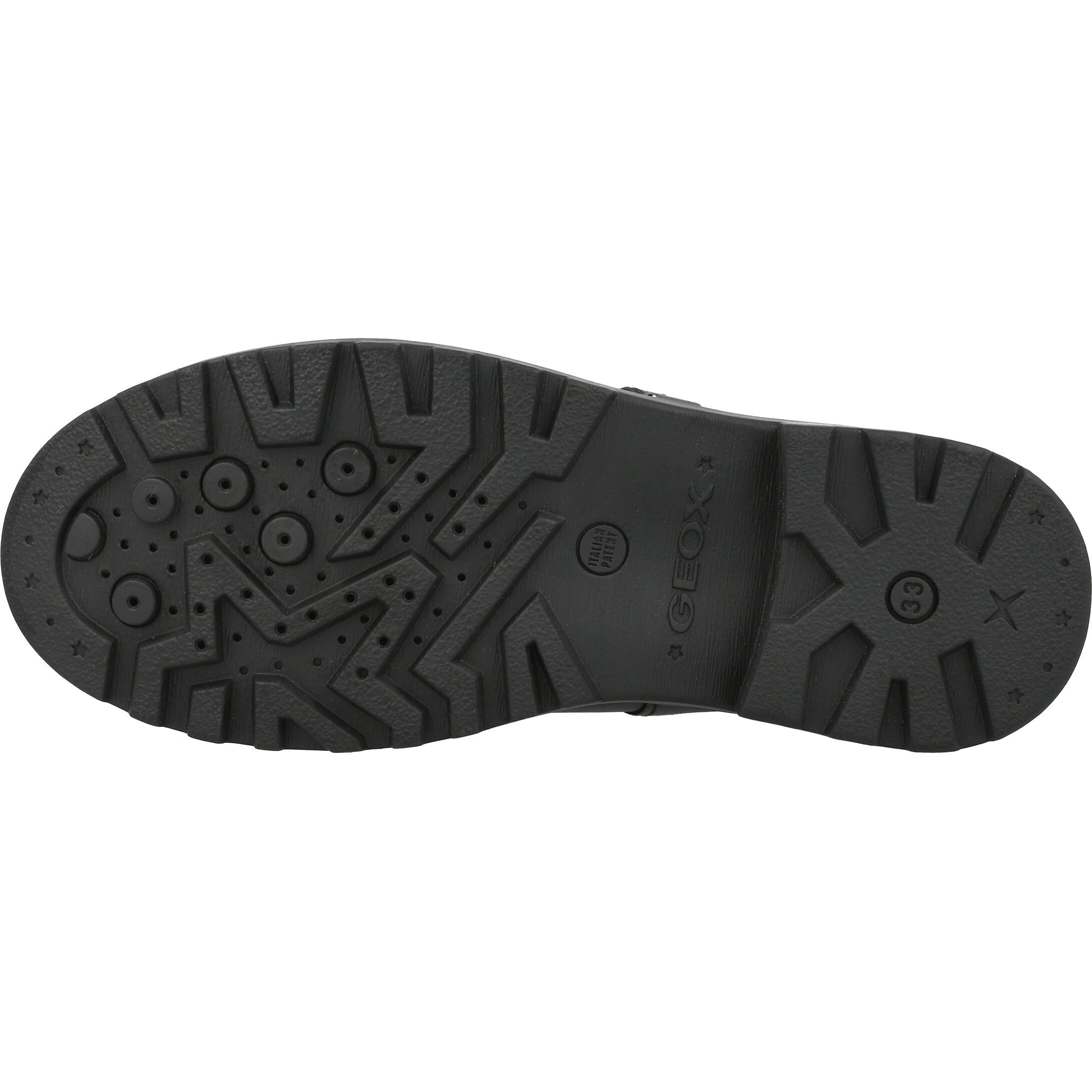 Geox Casey Black T-Bar School Shoes