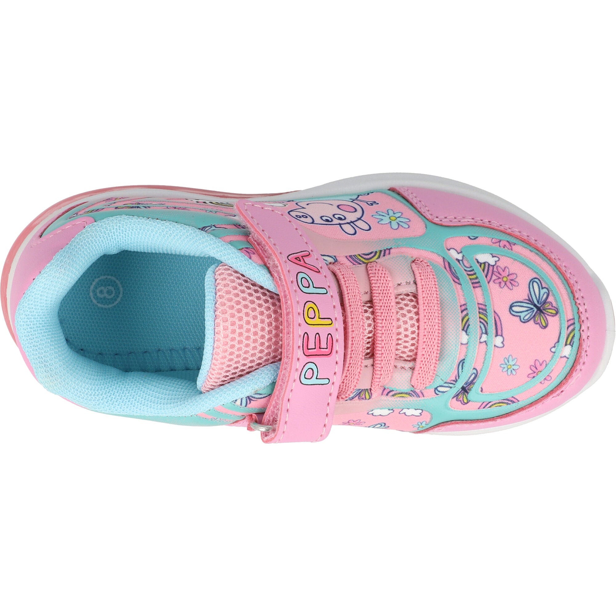 Peppa Pig Pink Lights Emboss Trainers