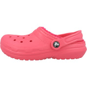 Crocs Kids Classic Hyper Pink Lined Clog