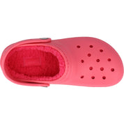 Crocs Kids Classic Hyper Pink Lined Clog