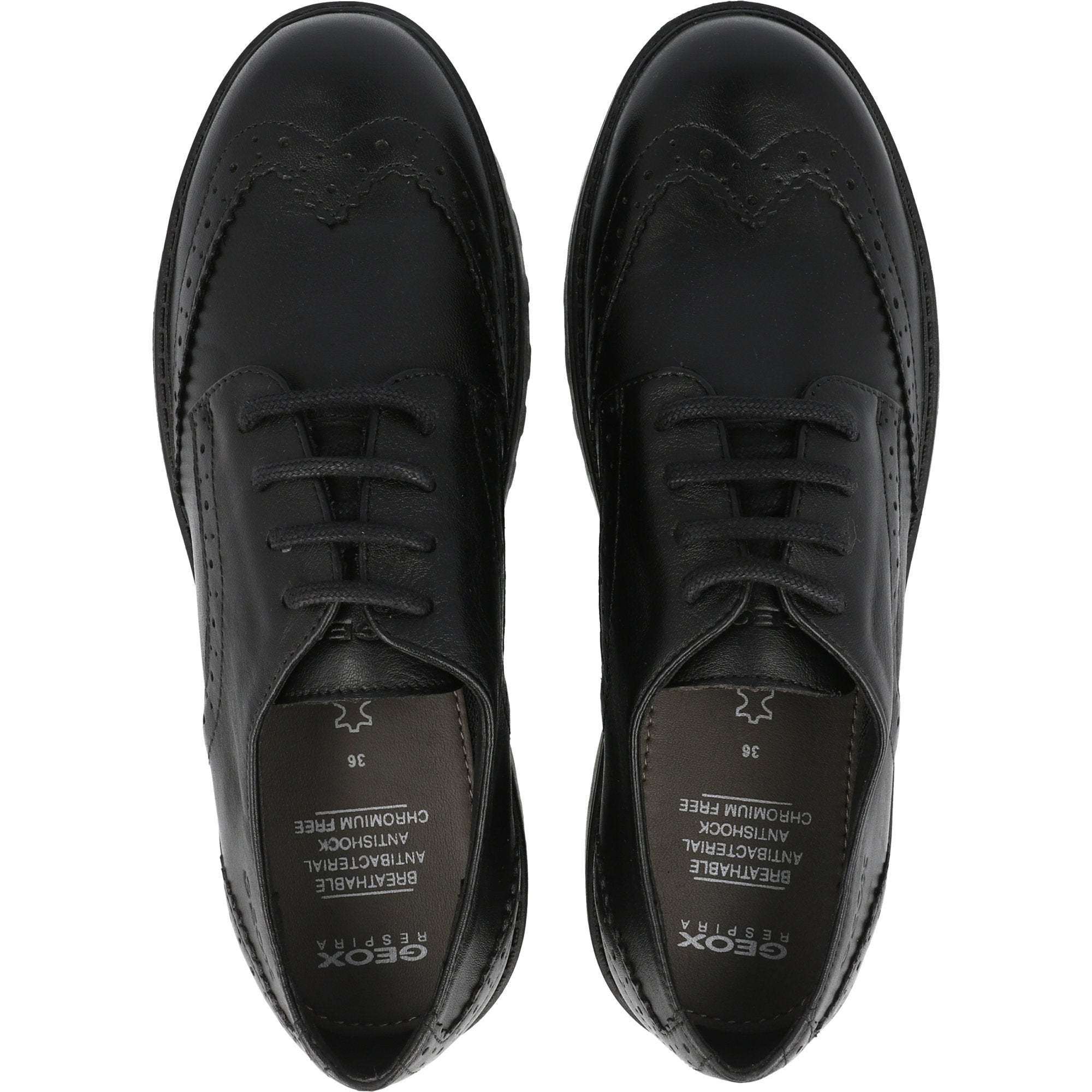 Geox Casey Black Leather Shoes