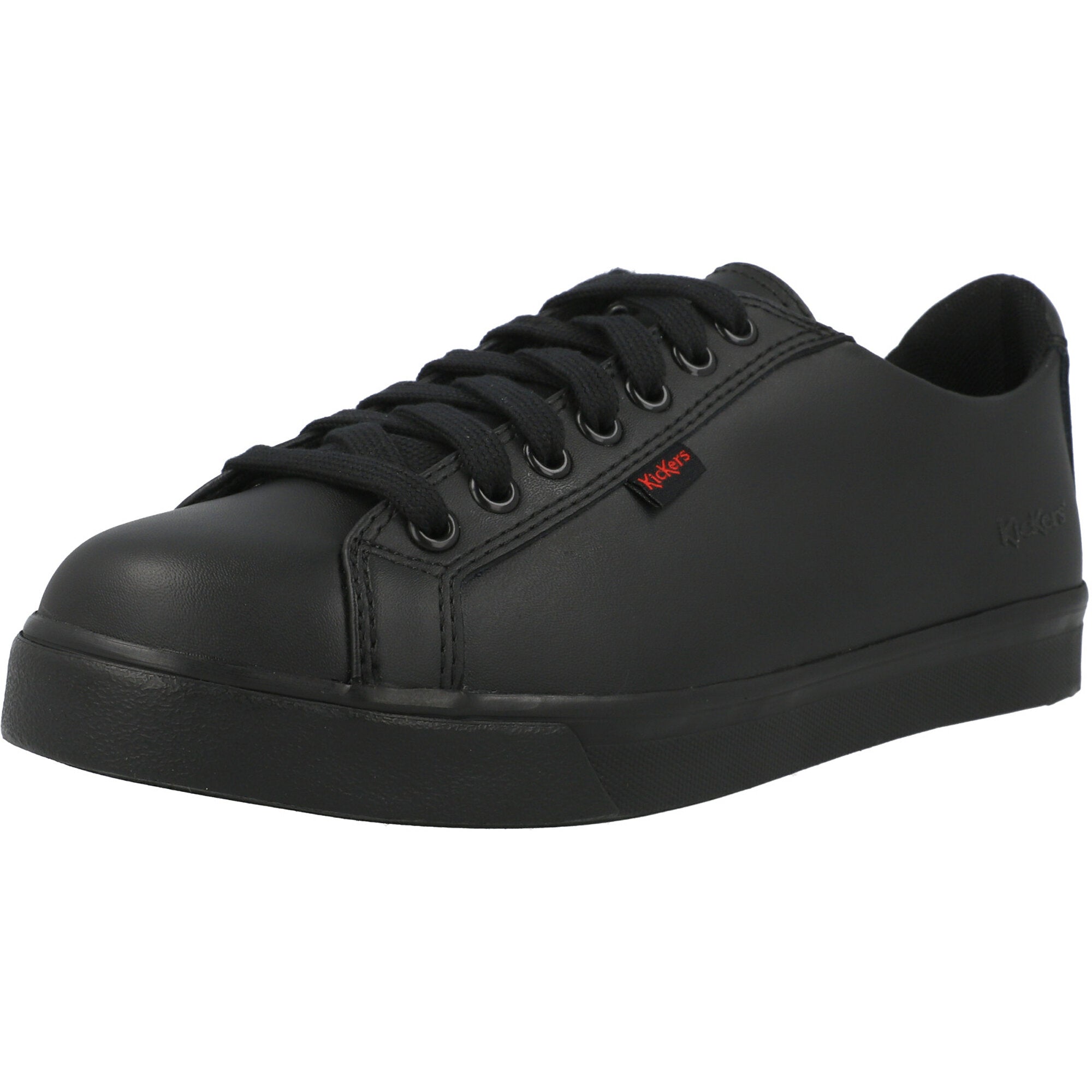 Kickers Tovni Lacer Black School Shoes