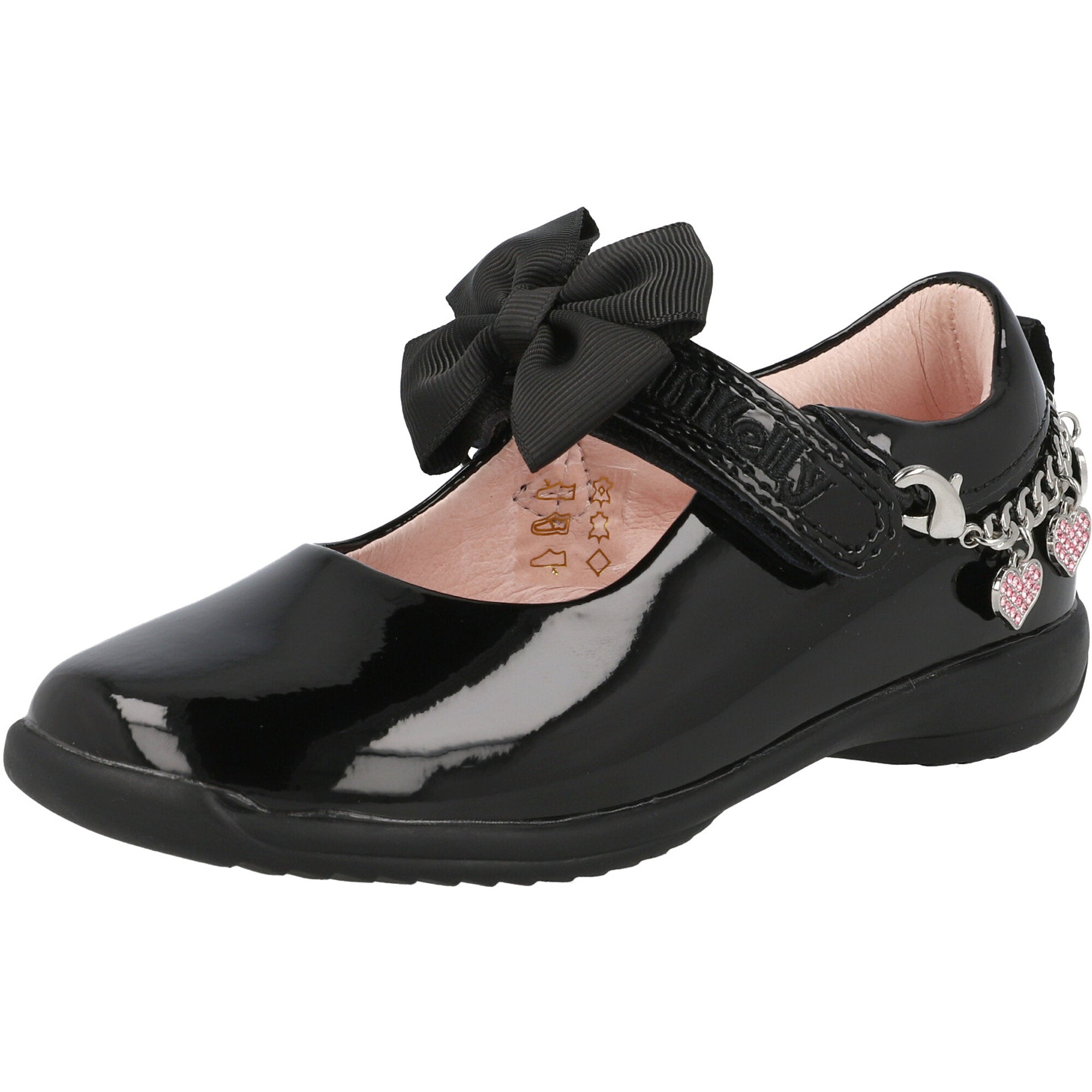 Lelli Kelly Angel Black School Dolly Shoes