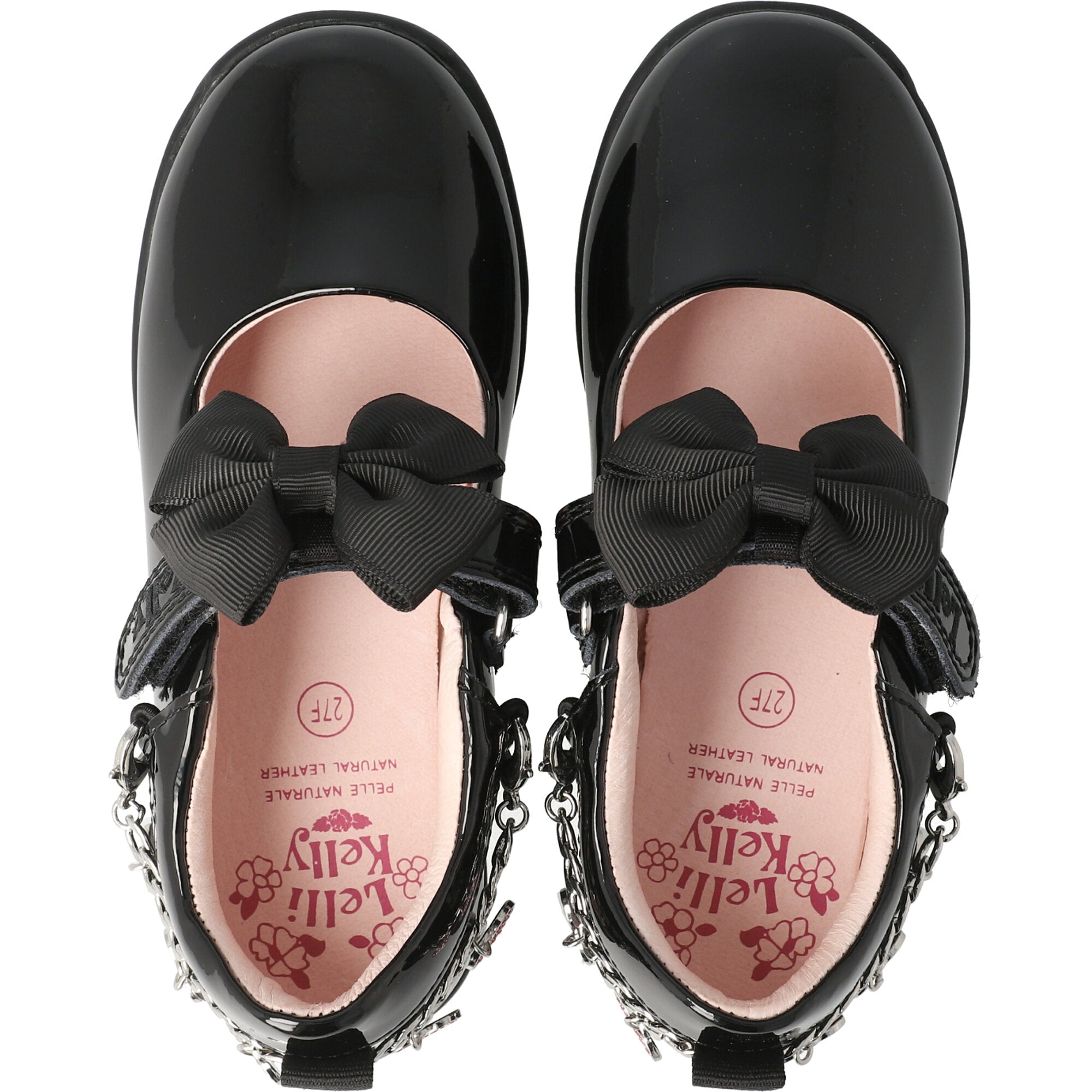 Lelli Kelly Angel Black School Dolly Shoes