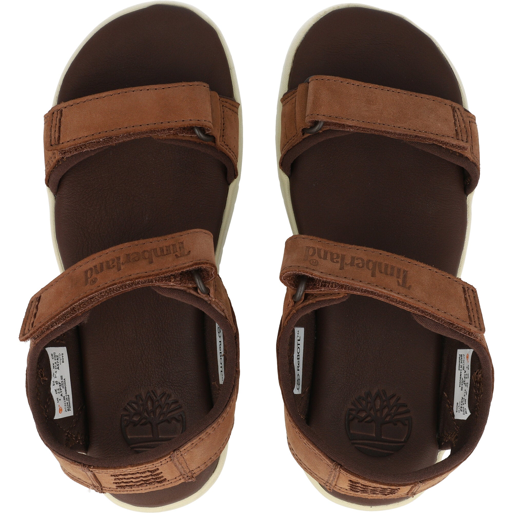 Timberland Nubble 2-Strap Medium Brown Sandals