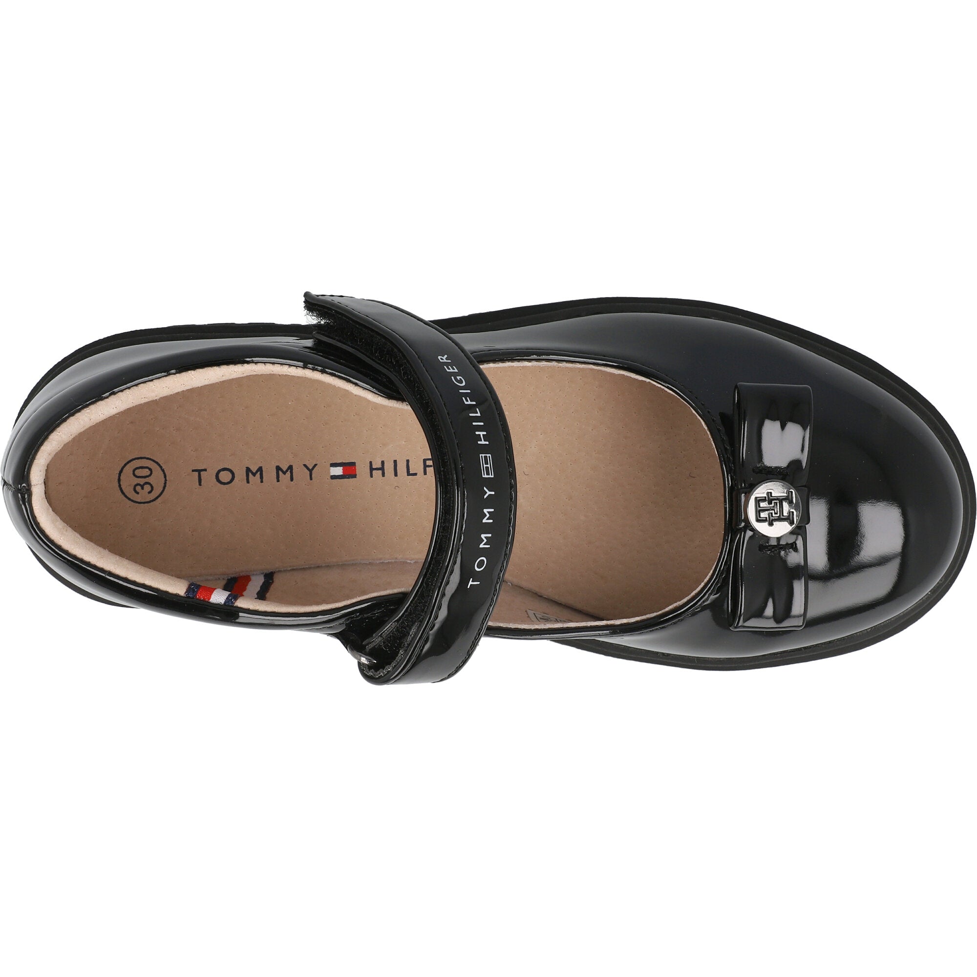 Tommy Hilfiger Black Leather Ballerinas