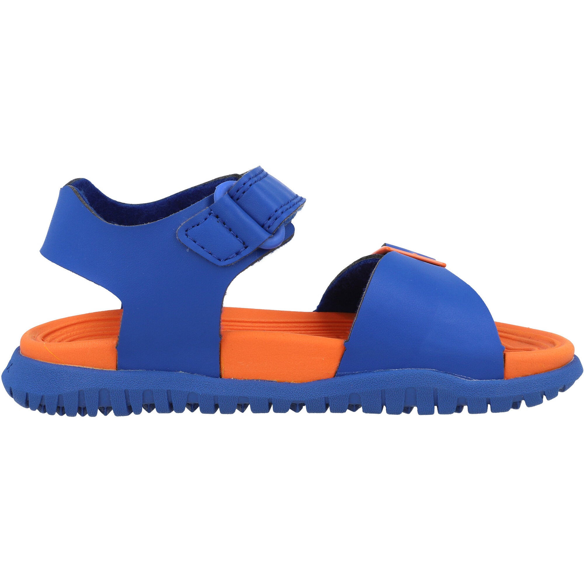 Geox Fusbetto Blue and Orange Sandals