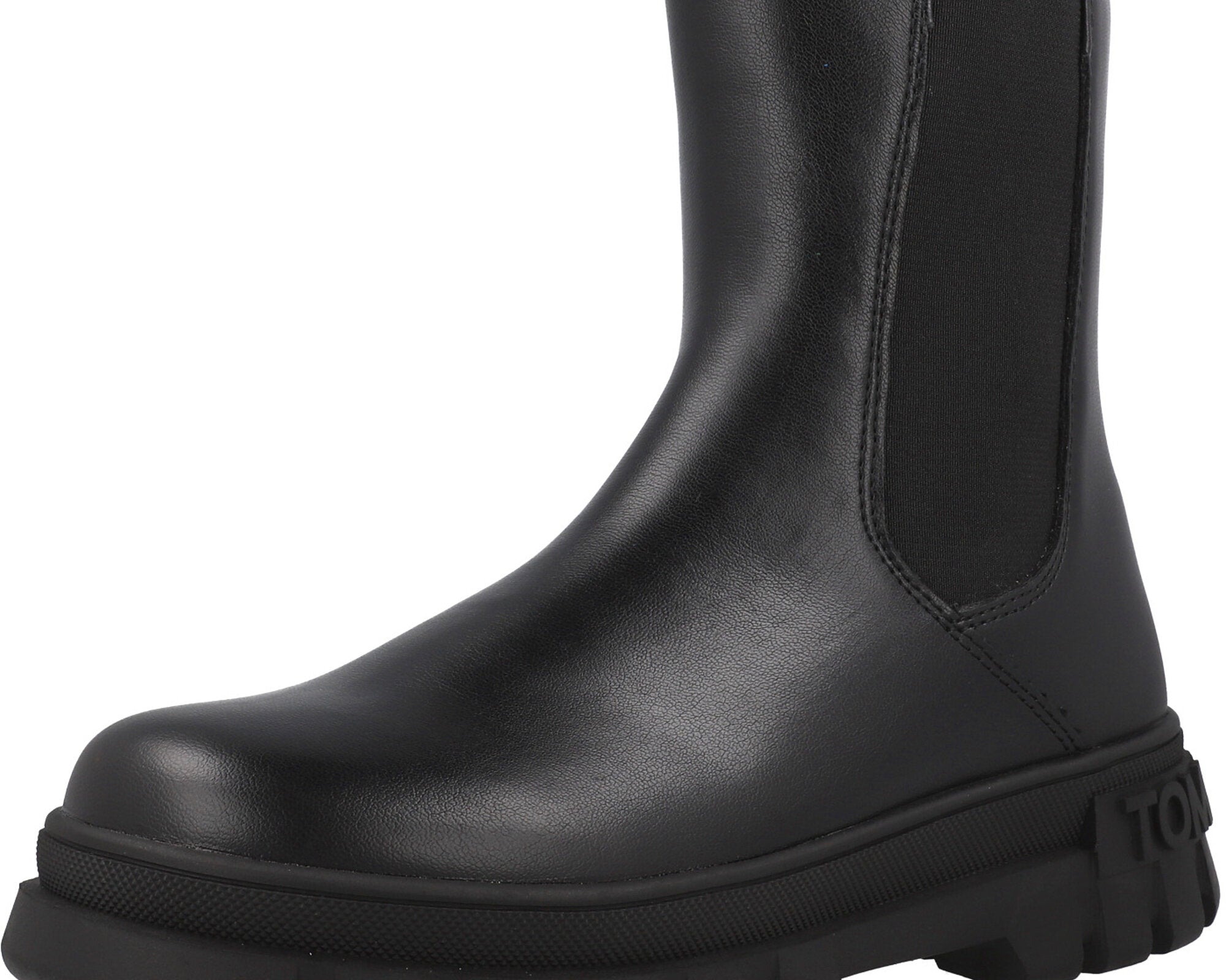 Tommy Hilfiger Black Faux Leather Ankle Boots