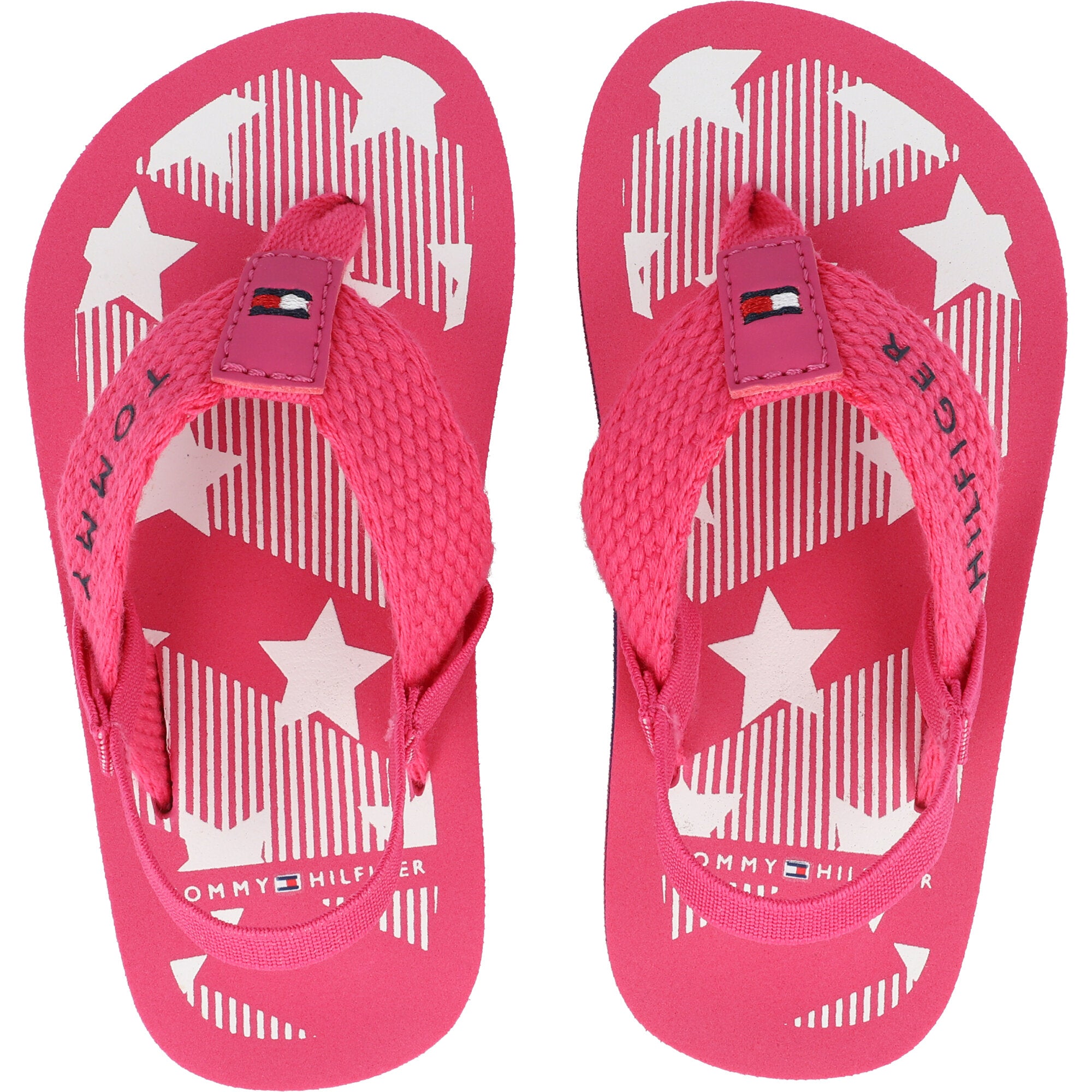 Tommy Hilfiger Stars Print Fuchsia Flip Flops