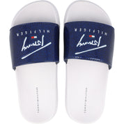 Tommy Hilfiger Blue Glitter Slides