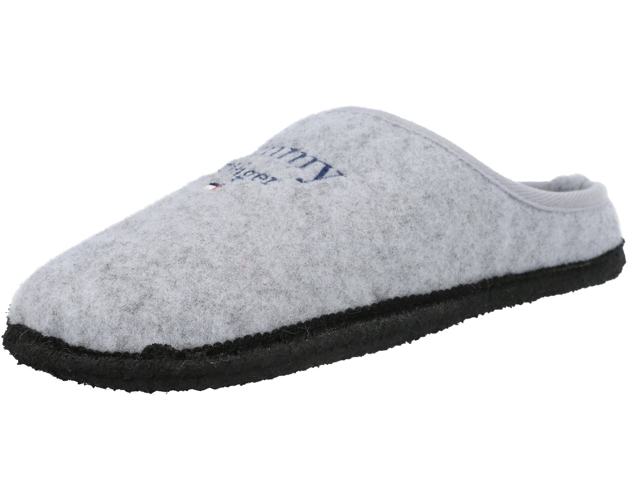 Tommy Hilfiger Grey Felt Slippers