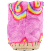 Hatley Twisty Rainbow Hearts Fleece Slippers