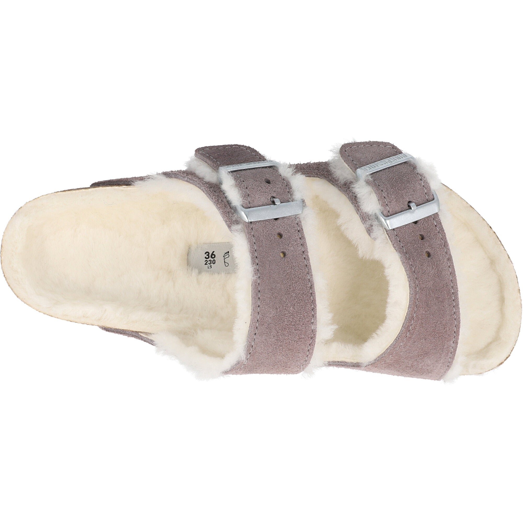 Birkenstock Arizona Shearling Faded Purple Sandals