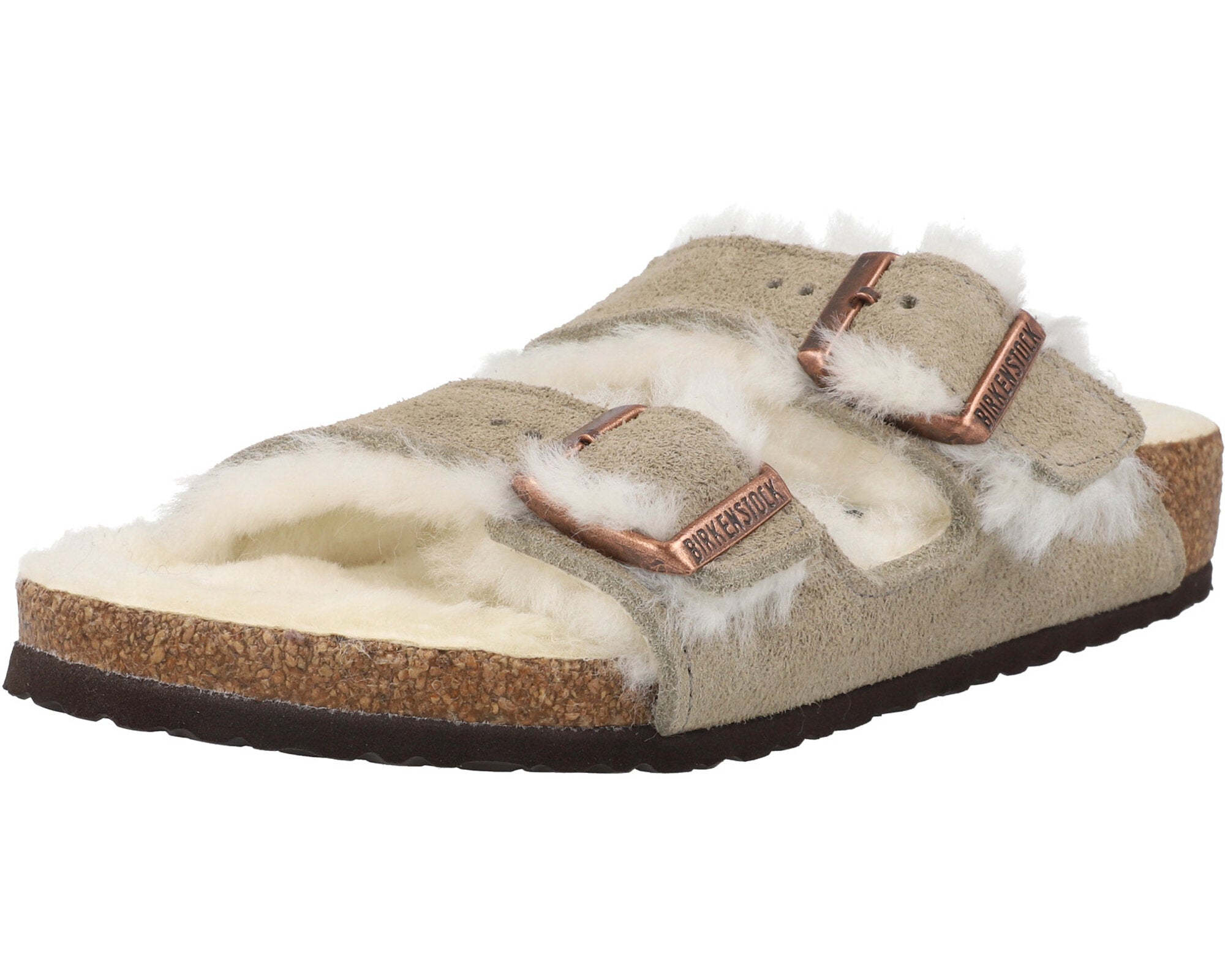 Birkenstock Arizona Shearling Taupe Kids Sandals