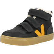 Veja V-10 Mid Black Leather Trainers