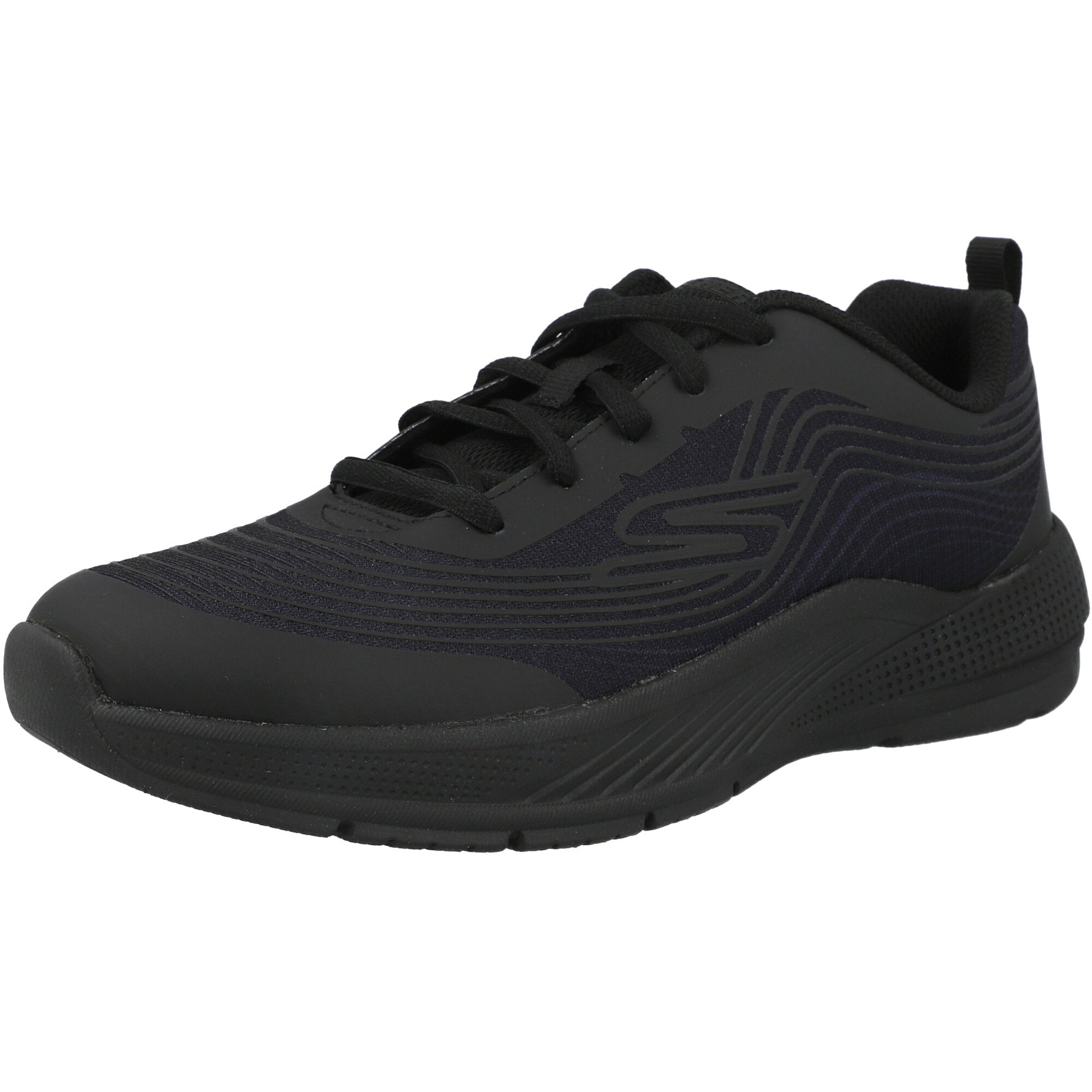 Skechers Microspec Black Trainers