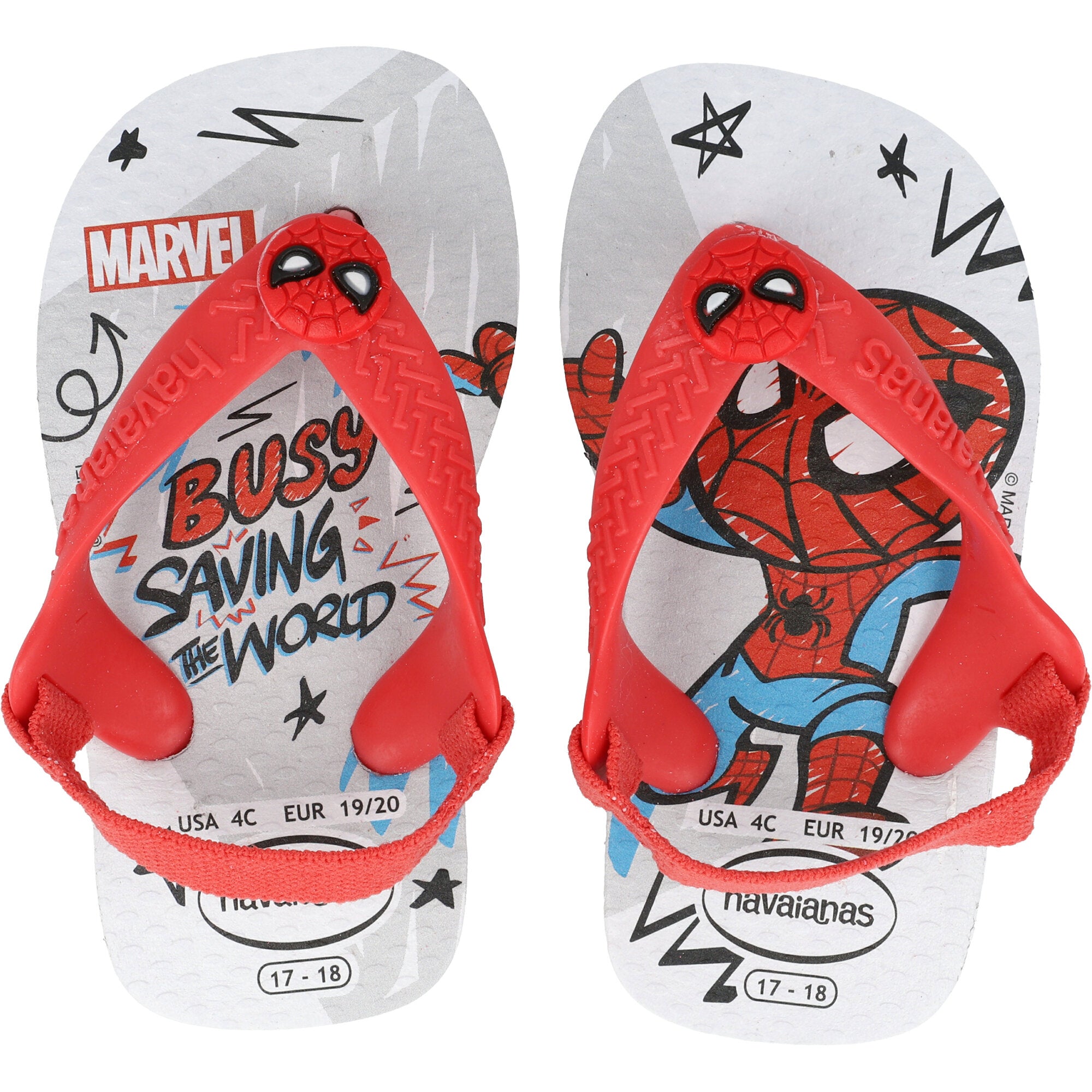 Havaianas Baby Marvel Spider-Man Ice Grey Sandals