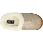 Polo Ralph Lauren Gold Glitter Slippers